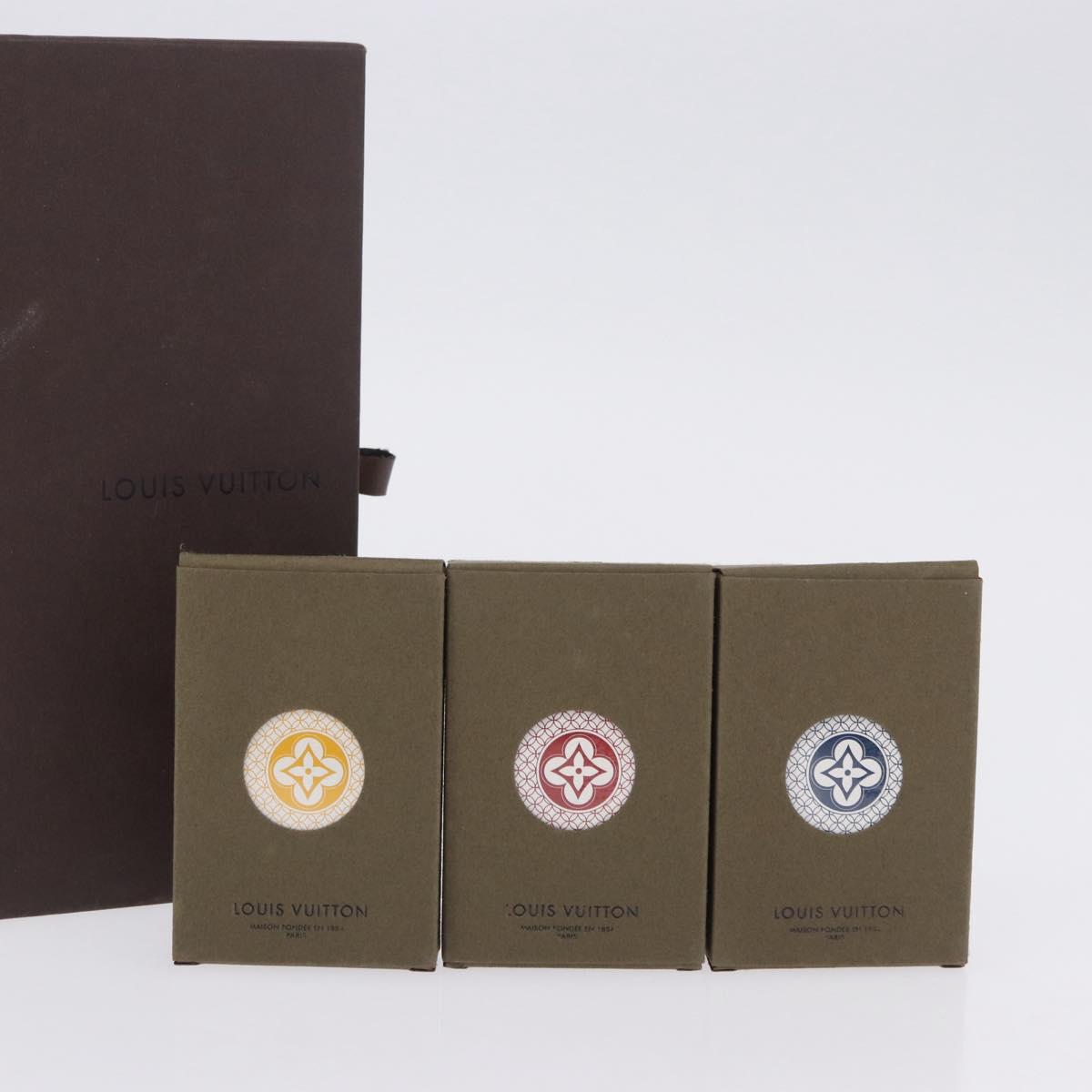 LOUIS VUITTON Cult Towaju Playing Cards Paper Red Yellow Blue LV Auth bs36324