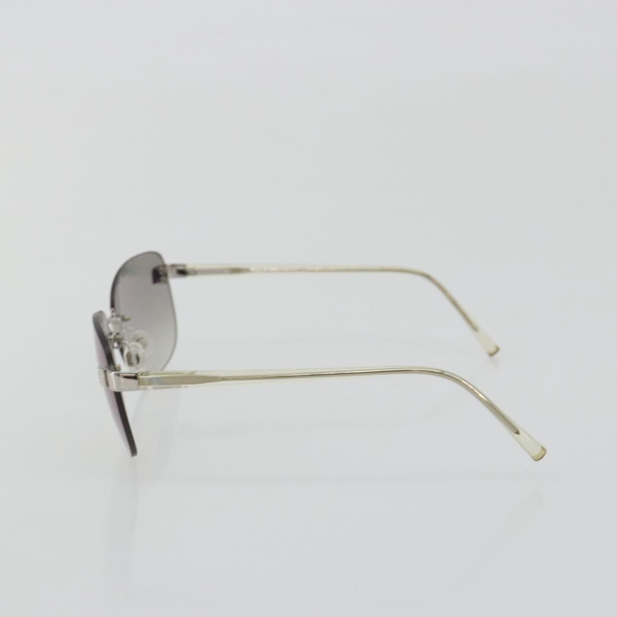 CHANEL Sunglasses Metal Silver CC Auth bs36324V