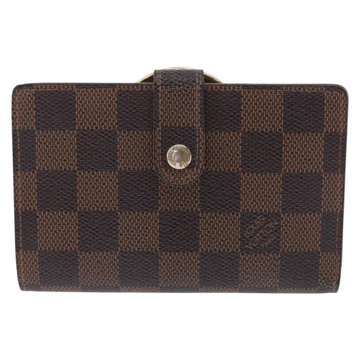 LOUIS VUITTON Damier Ebene Portefeuille Viennois Wallet N61674 LV Auth bs36328