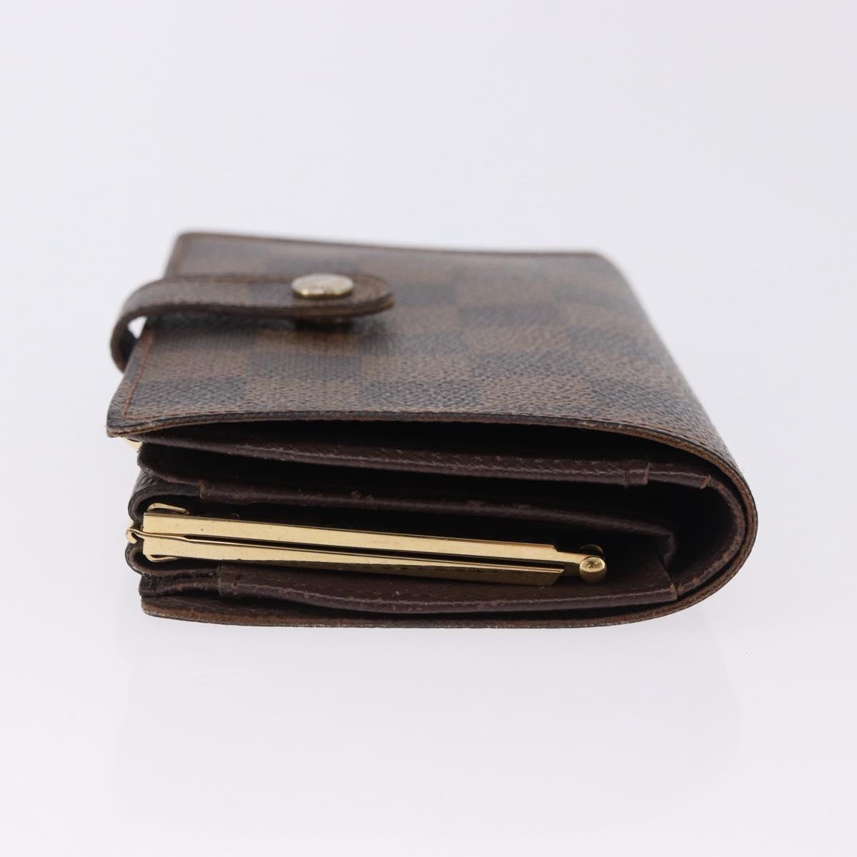 LOUIS VUITTON Damier Ebene Portefeuille Viennois Wallet N61674 LV Auth bs36328