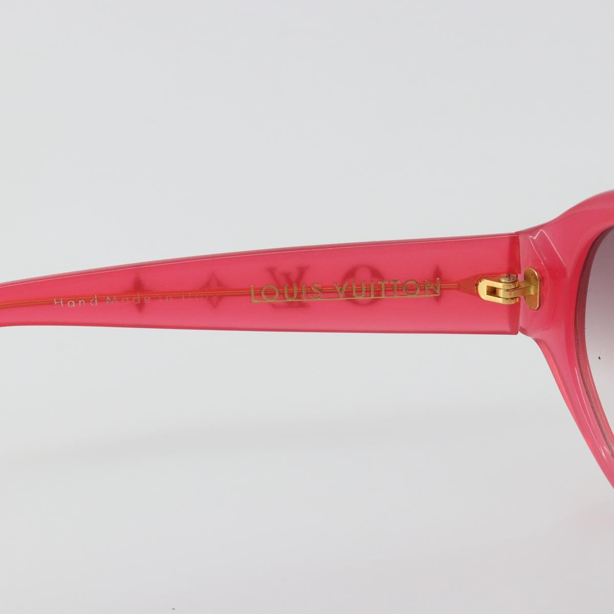 LOUIS VUITTON Opsation Sunglasses Plastic Red Gold Z0078E LV Auth bs36332