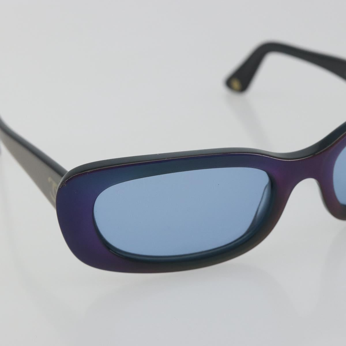 CHANEL Sunglasses Plastic Blue CC Auth bs36335