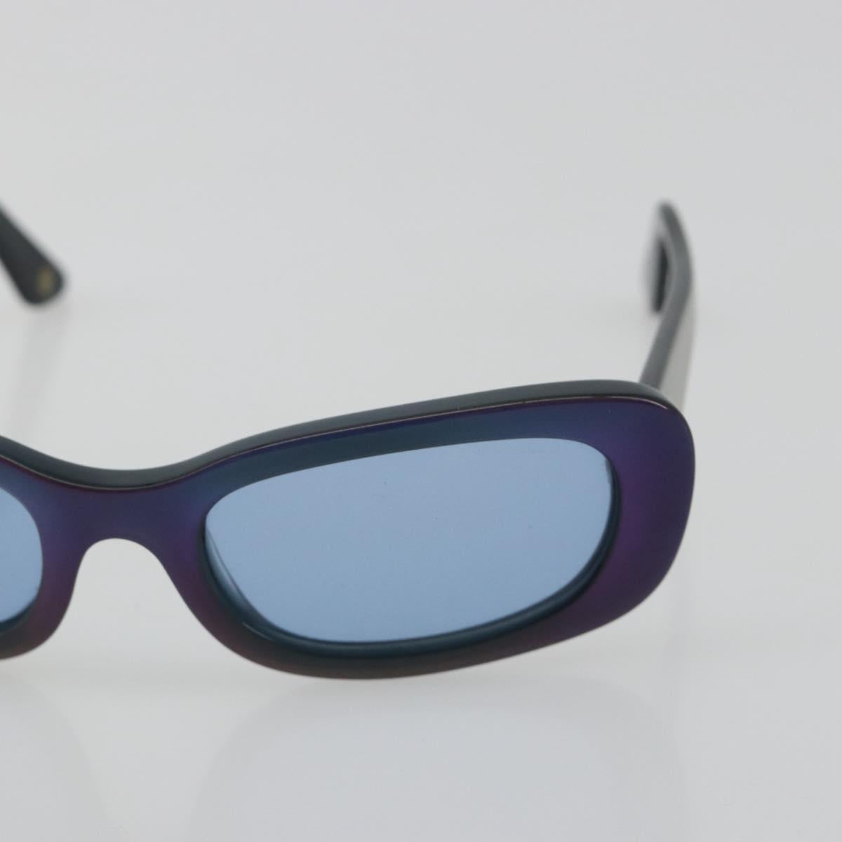 CHANEL Sunglasses Plastic Blue CC Auth bs36335