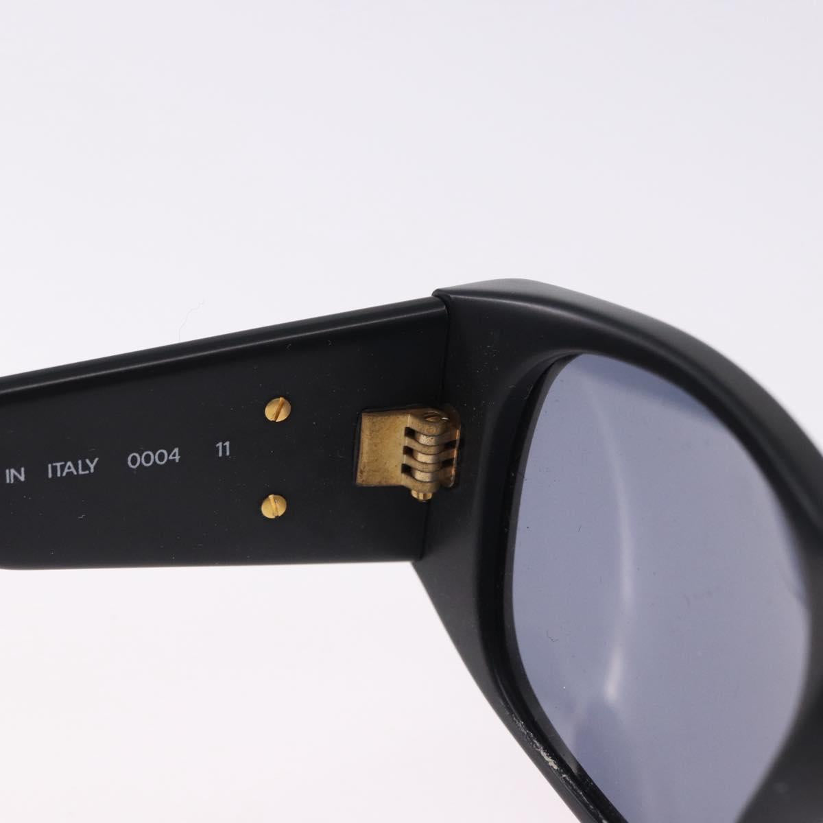 CHANEL Sunglasses Plastic Black Gold CC Auth bs36338