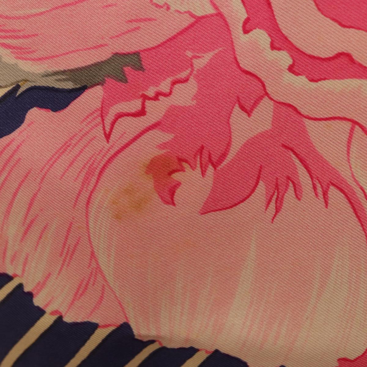HERMES Carre 90 Scarf Silk Pink Auth bs36344
