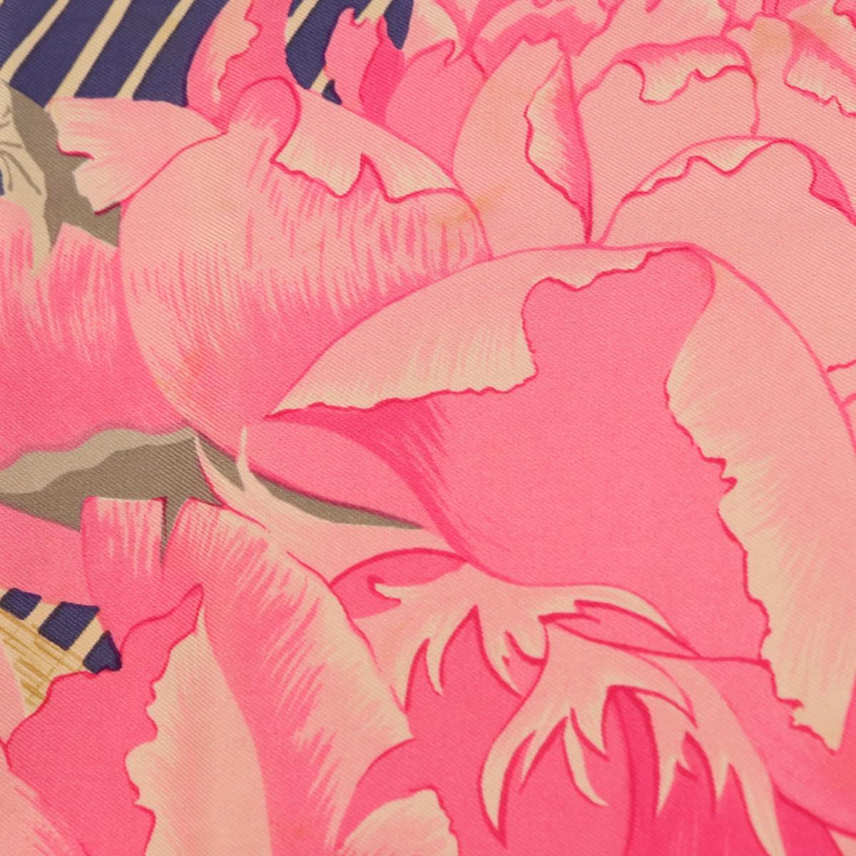 HERMES Carre 90 Scarf Silk Pink Auth bs36344