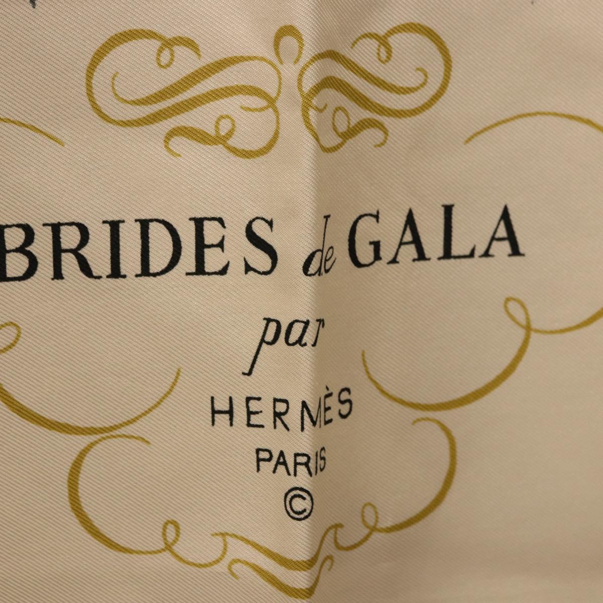 HERMES Carre 90 Scarf BRIDS De GALA Silk Blue Auth bs36346