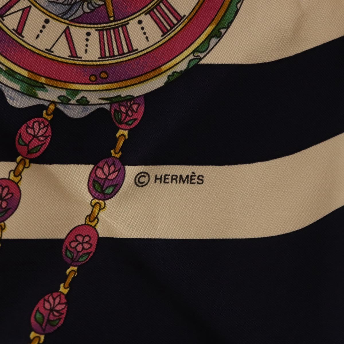 HERMES Carre 90 Scarf Parmi ls Fleurs Je Compte Les Heures Silk Auth bs36347