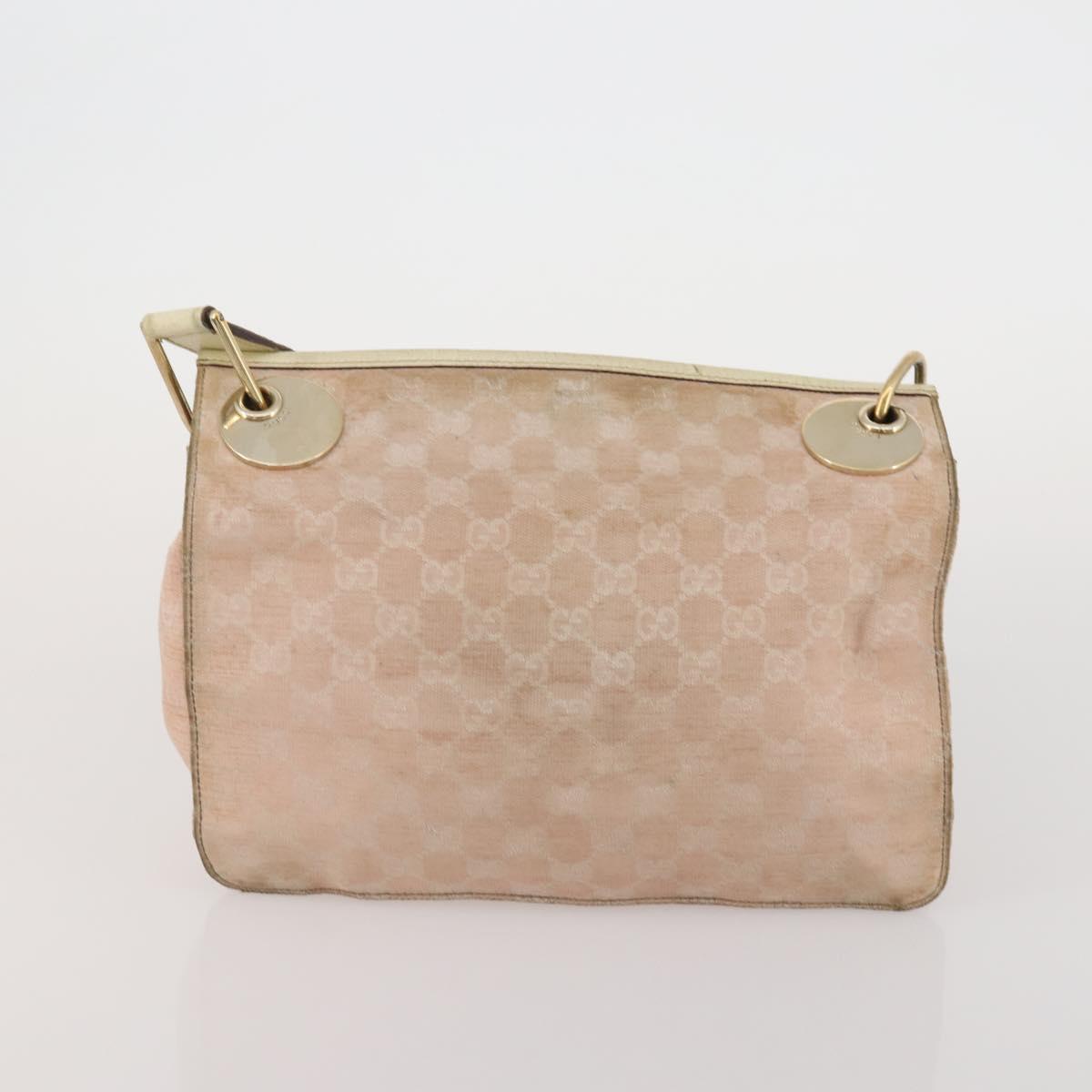 GUCCI GG Canvas Shoulder Bag 2 Set Beige Pink Auth bs36348