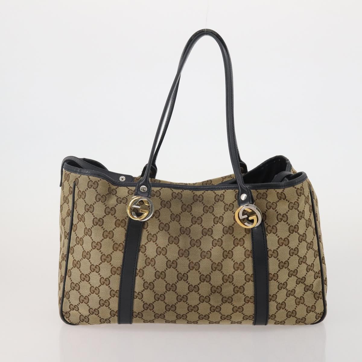 GUCCI GG Canvas Shoulder Bag 2 Set Beige Pink Auth bs36348
