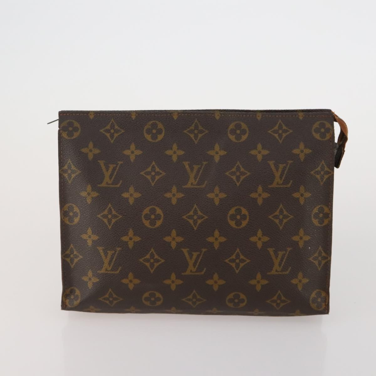 LOUIS VUITTON Monogram Vernis Pouch 4 Set Red LV Auth bs36354