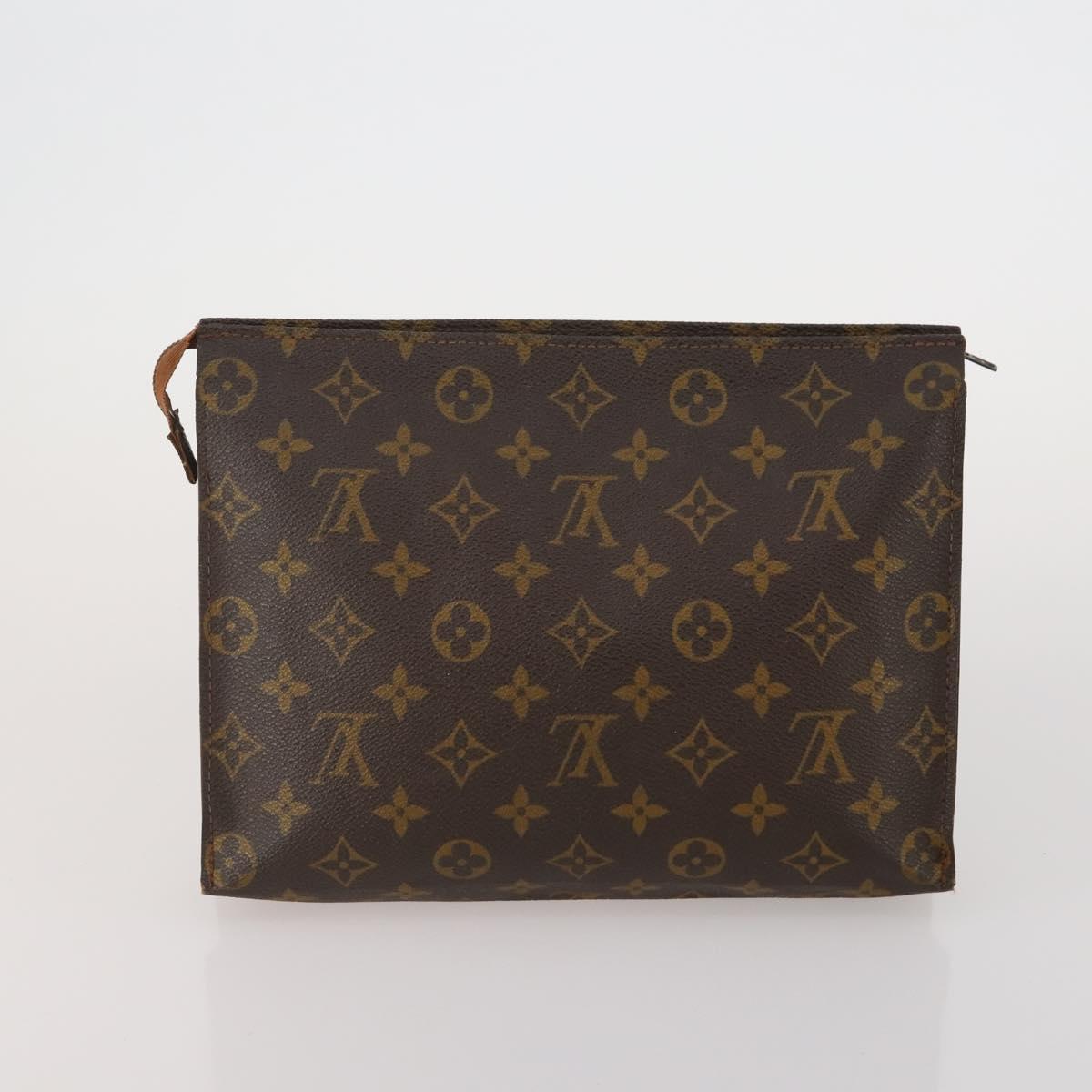 LOUIS VUITTON Monogram Vernis Pouch 4 Set Red LV Auth bs36354