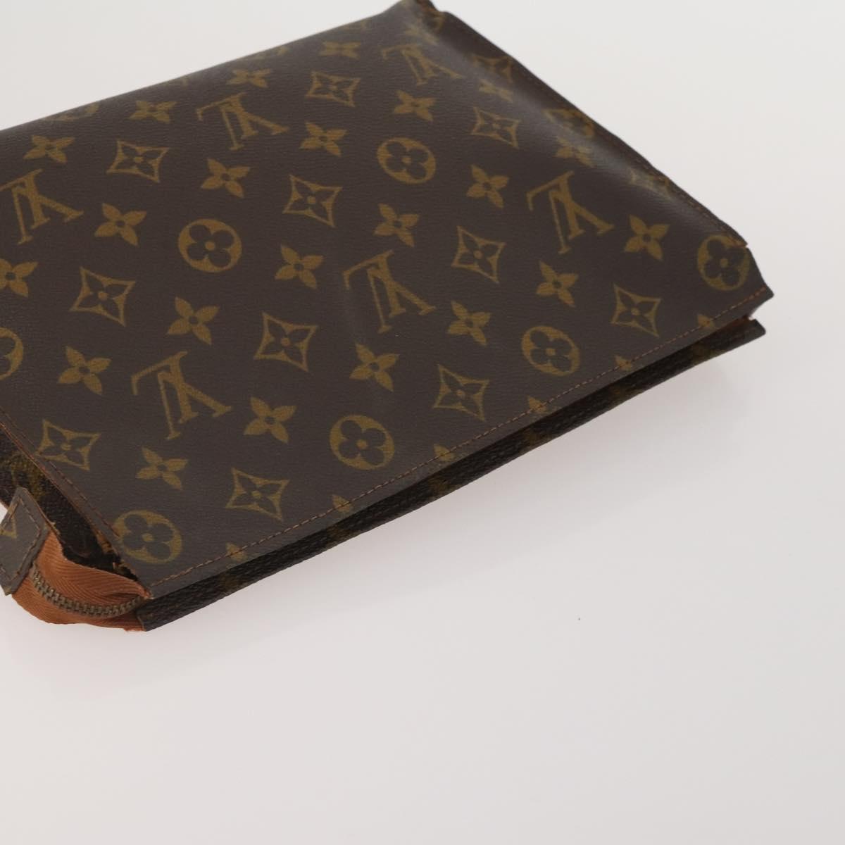 LOUIS VUITTON Monogram Vernis Pouch 4 Set Red LV Auth bs36354