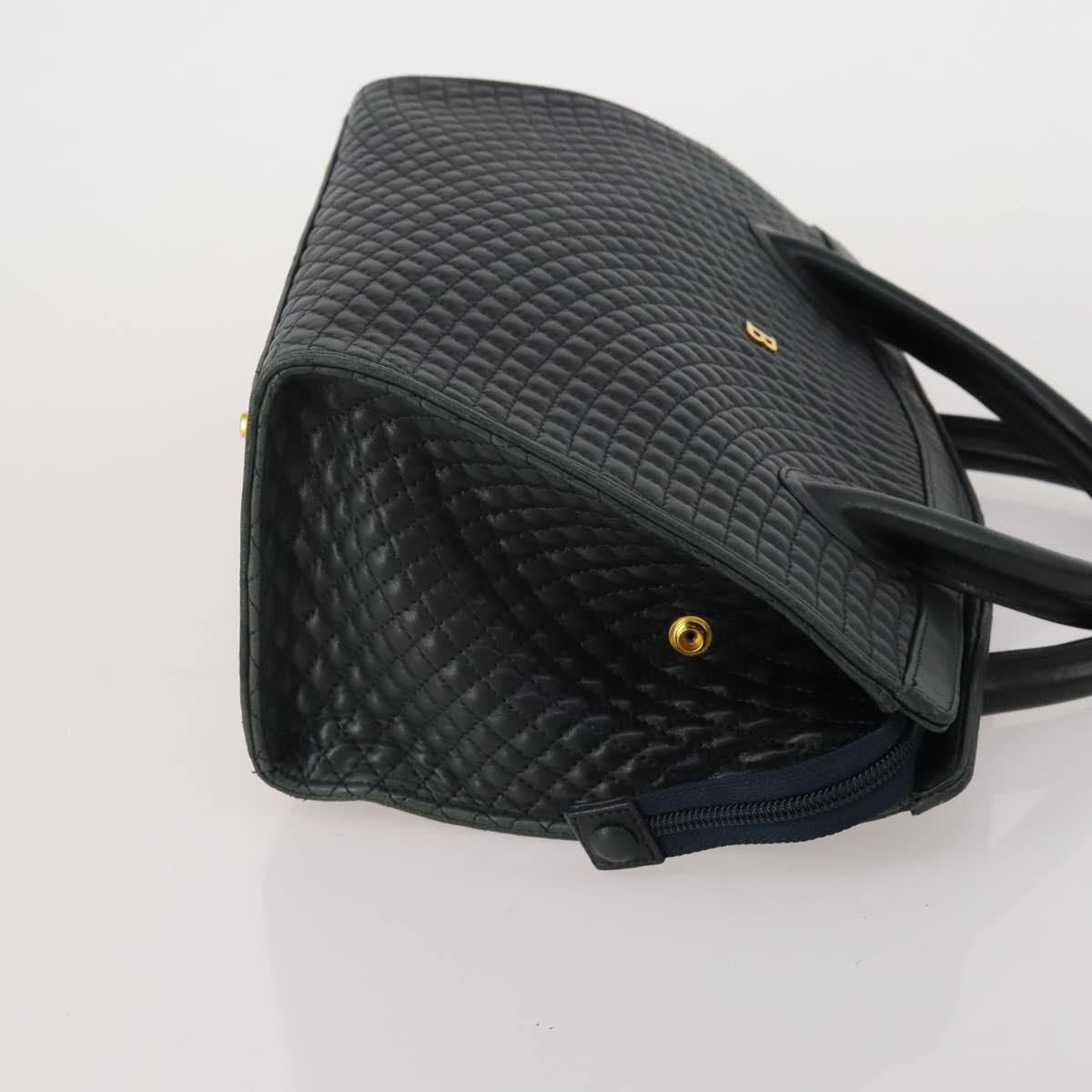 BALLY Shoulder Bag Leather PVC 4 Set Black Green Auth bs36357