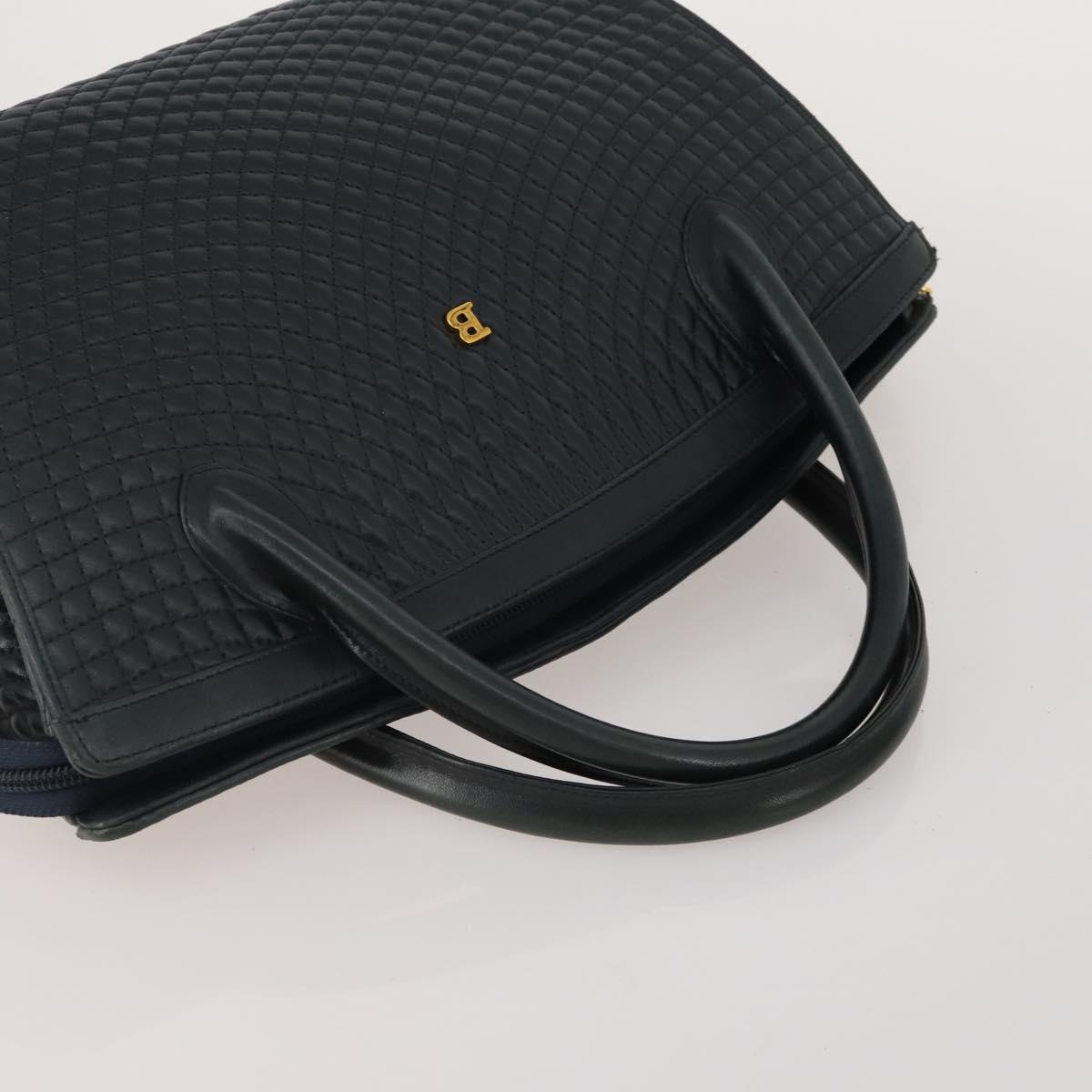 BALLY Shoulder Bag Leather PVC 4 Set Black Green Auth bs36357