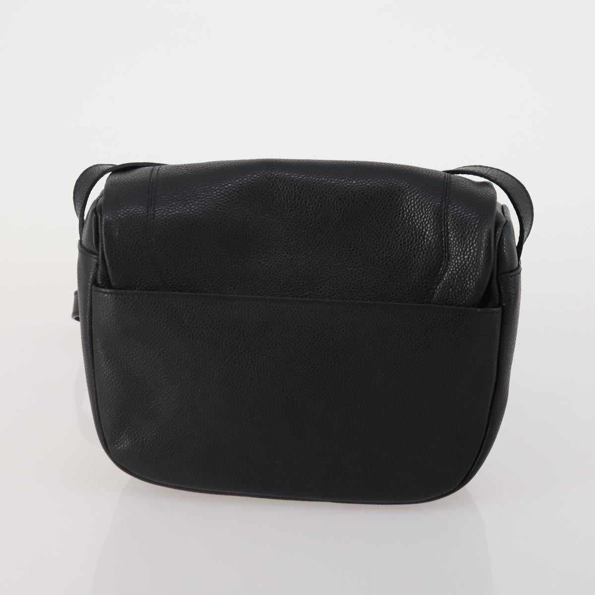 BALLY Shoulder Bag Leather PVC 4 Set Black Green Auth bs36357