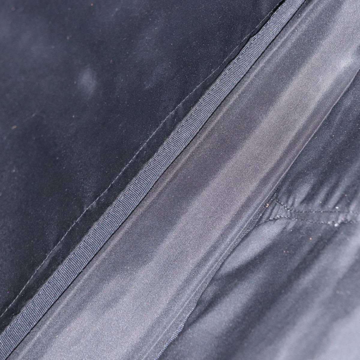 PRADA Garment Cover Nylon Black Silver Auth bs36359