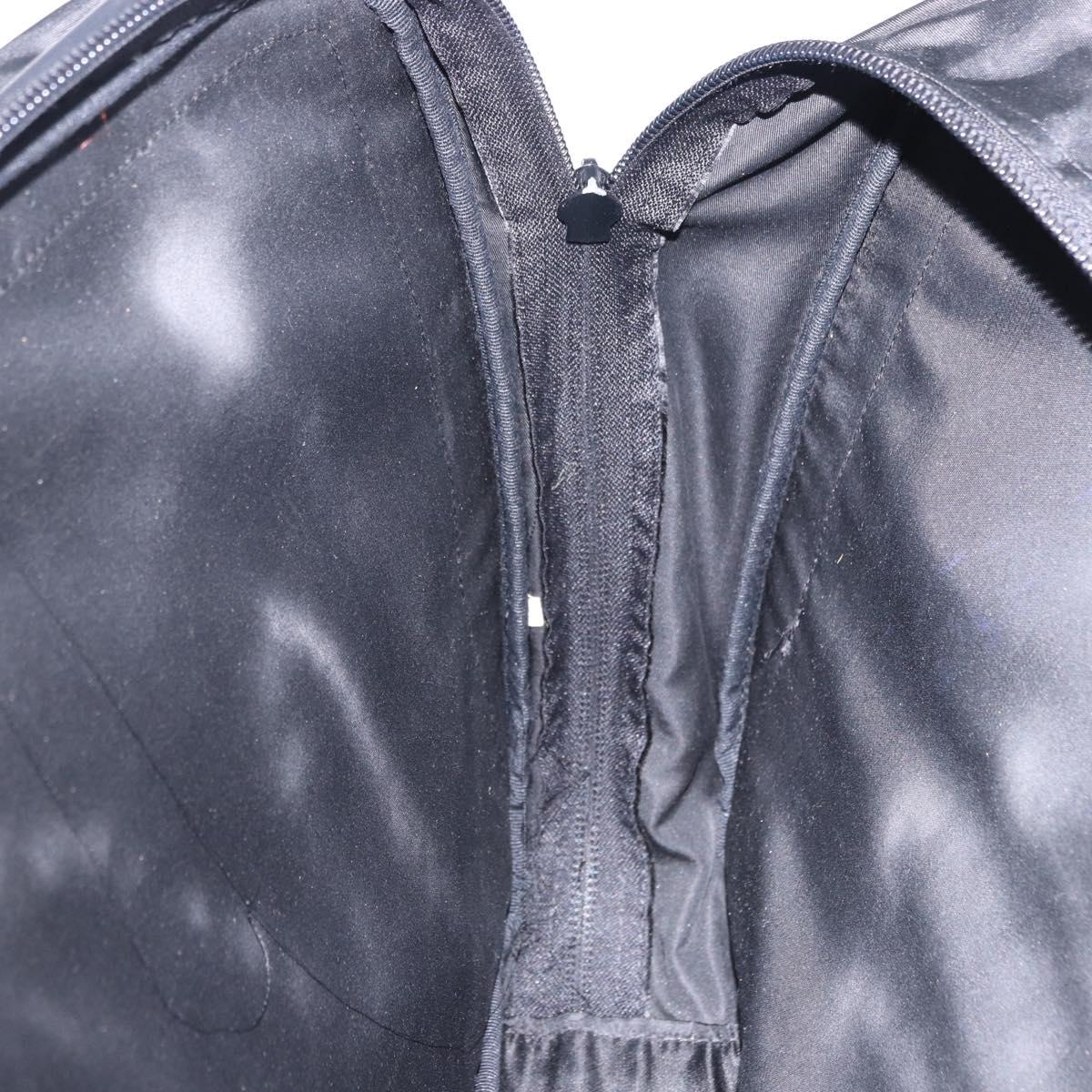 PRADA Garment Cover Nylon Black Silver Auth bs36359
