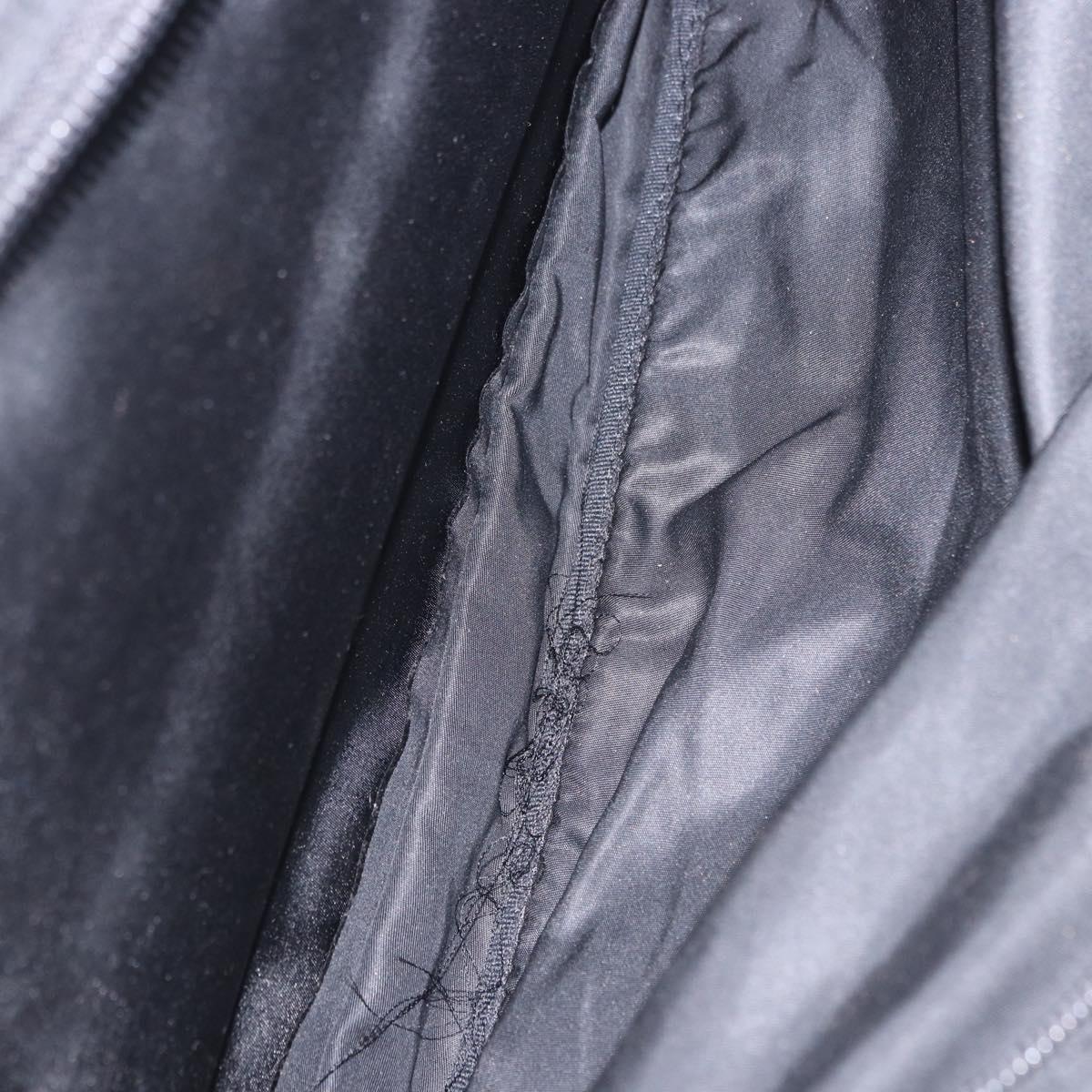 PRADA Garment Cover Nylon Black Silver Auth bs36359