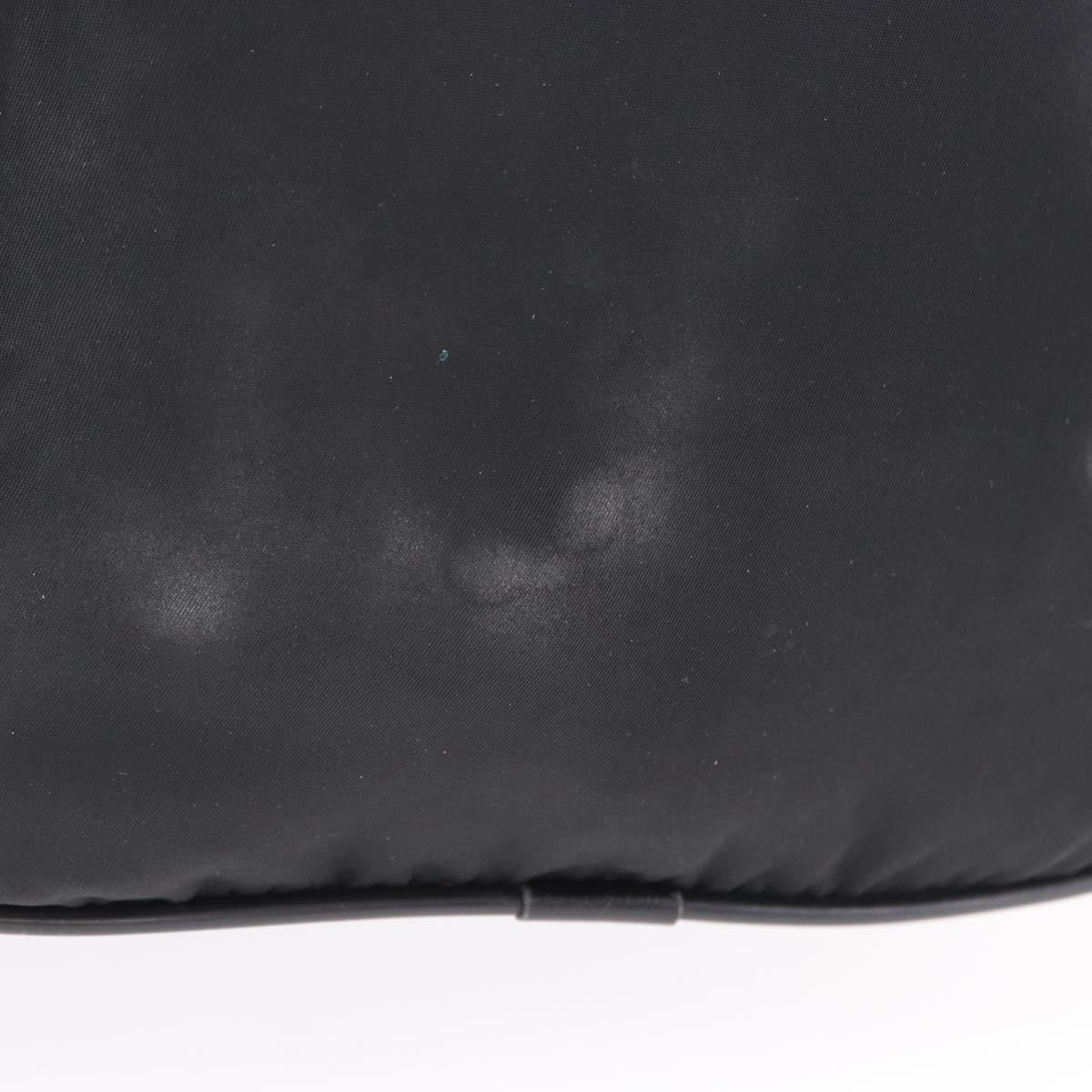 PRADA Garment Cover Nylon Black Silver Auth bs36359