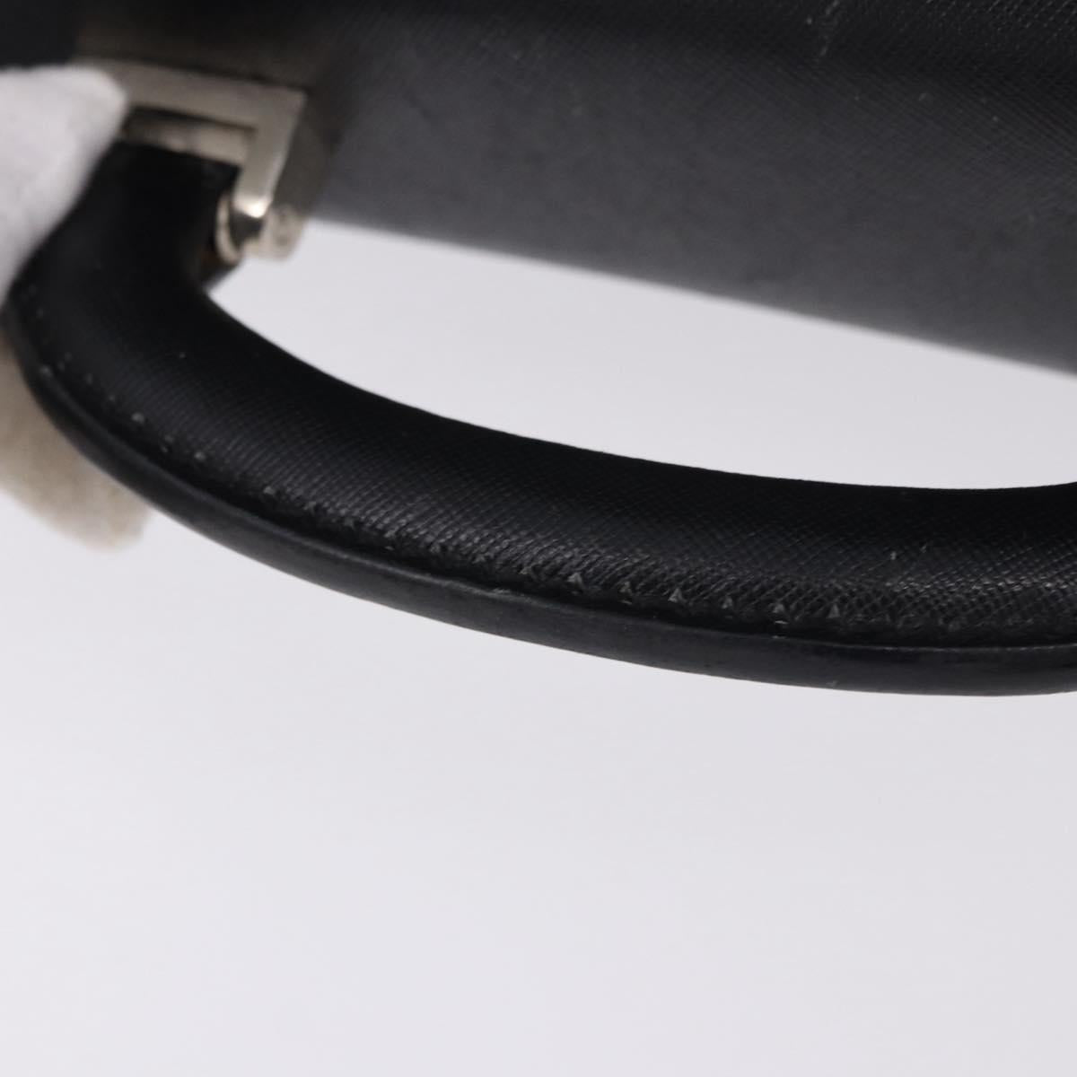 PRADA Garment Cover Nylon Black Silver Auth bs36359