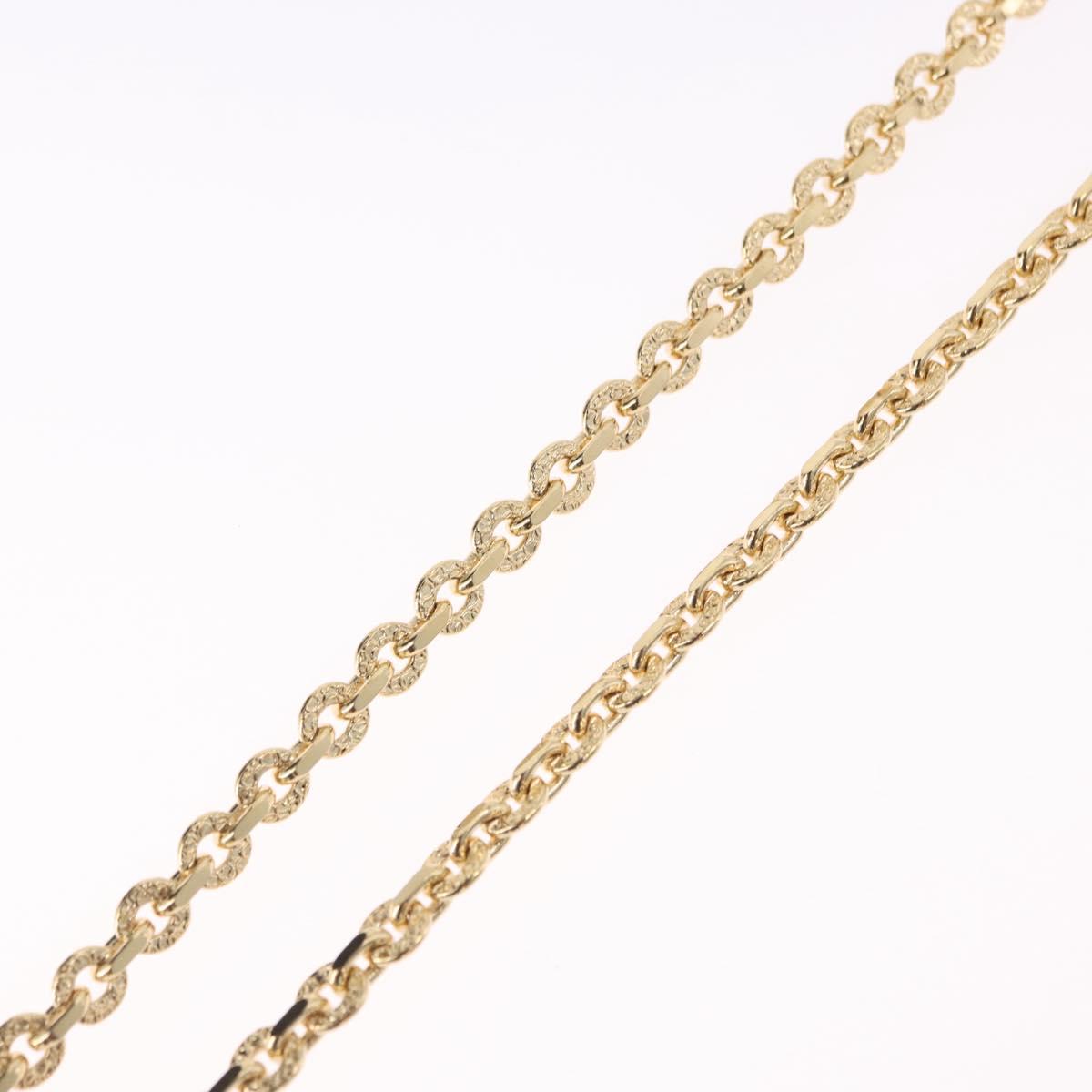 SAINT LAURENT Necklace Metal Gold Tone Auth bs36394