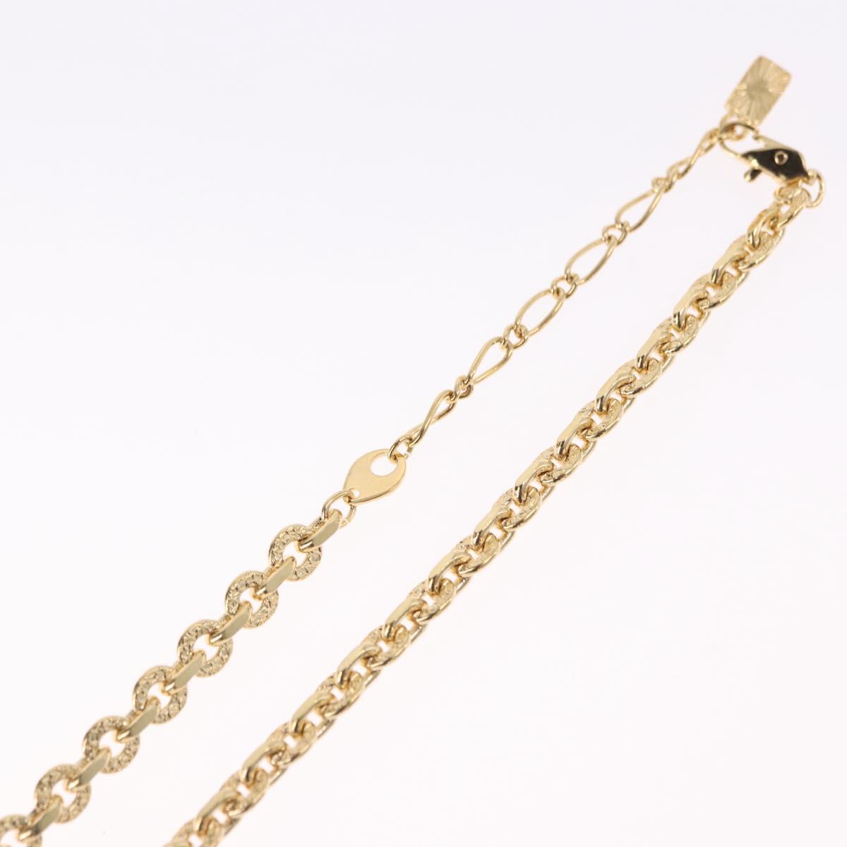 SAINT LAURENT Necklace Metal Gold Tone Auth bs36394