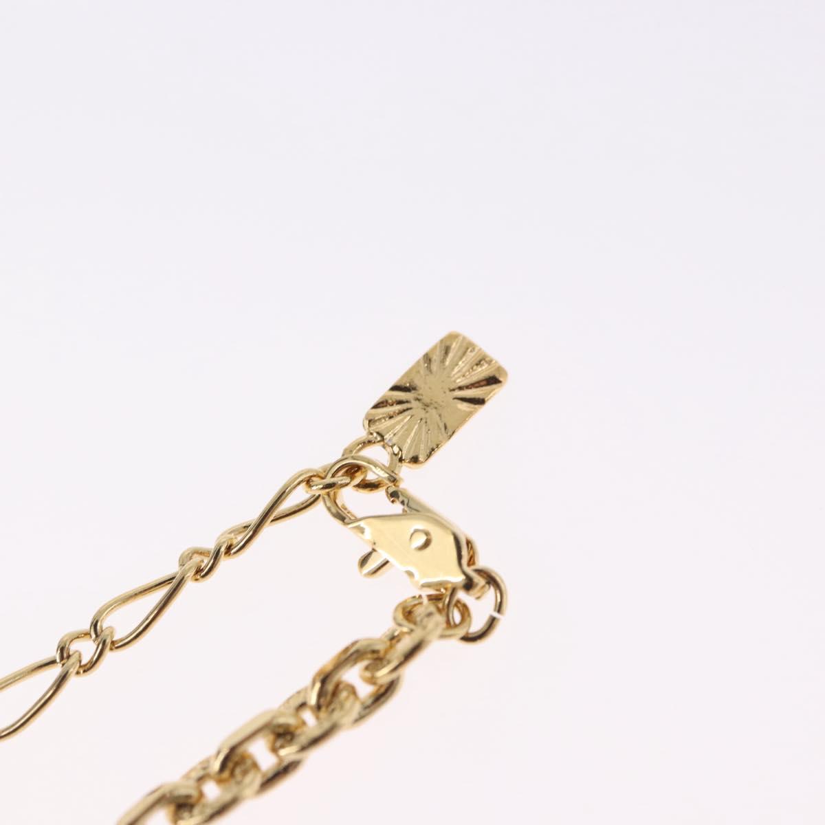 SAINT LAURENT Necklace Metal Gold Tone Auth bs36394