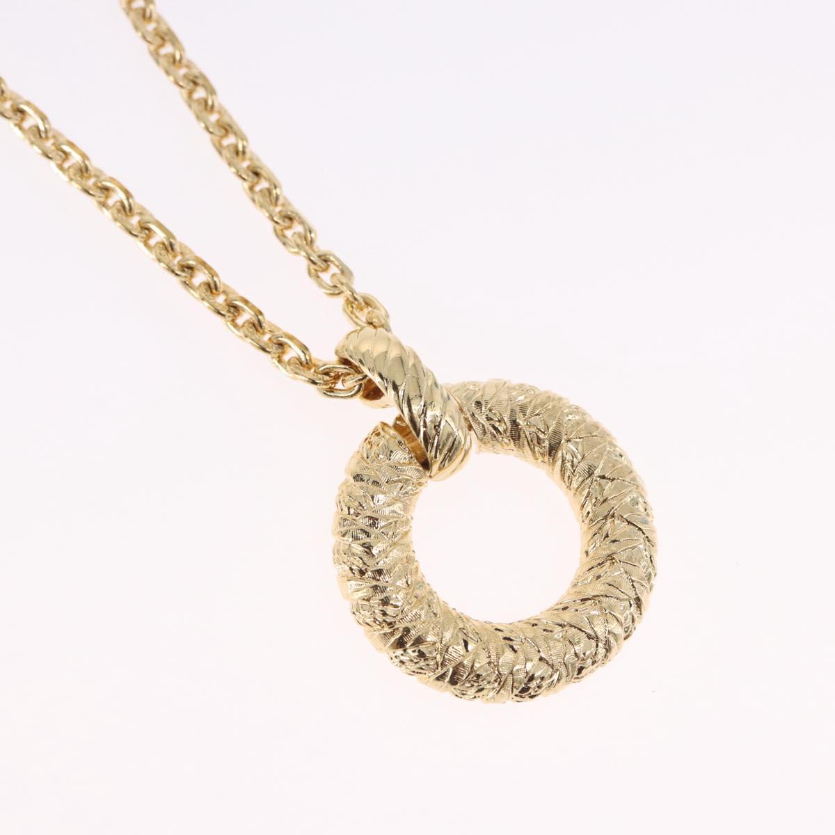 SAINT LAURENT Necklace Metal Gold Tone Auth bs36394
