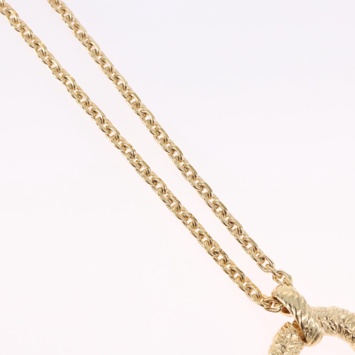 SAINT LAURENT Necklace Metal Gold Tone Auth bs36394