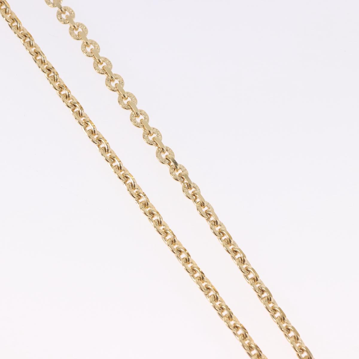 SAINT LAURENT Necklace Metal Gold Tone Auth bs36394