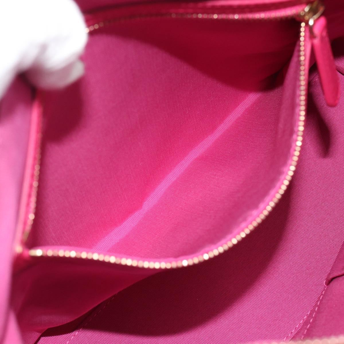 Christian Dior Diorissimo Hand Bag Leather 2way Pink Gold Auth bs36402V