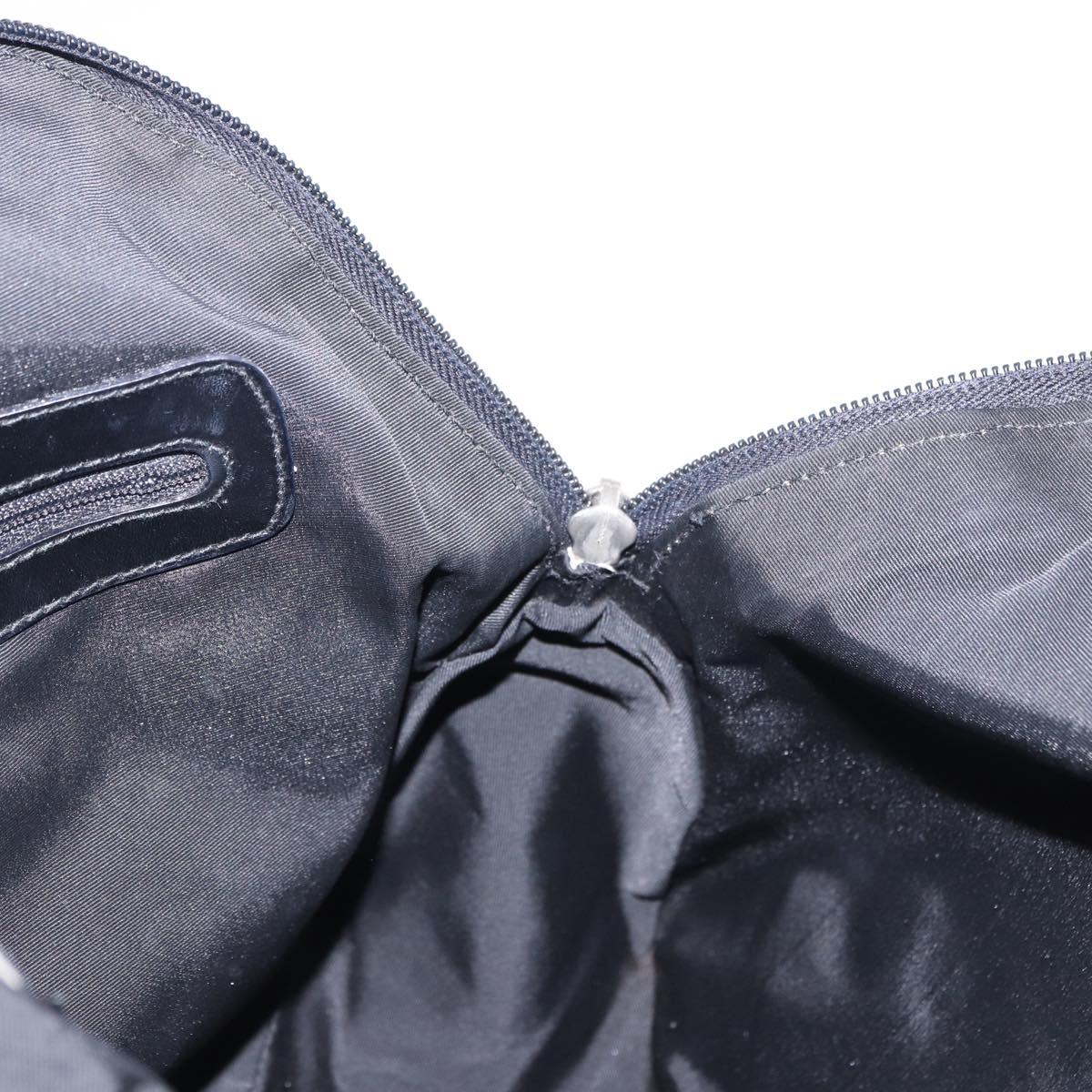 LOEWE Shoulder Bag Nylon Black Silver Auth bs36404