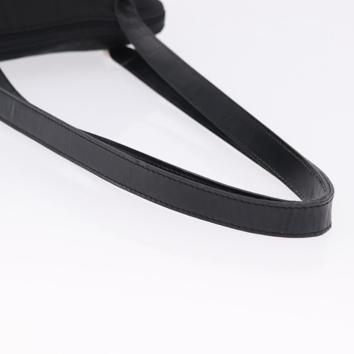 LOEWE Shoulder Bag Nylon Black Silver Auth bs36404