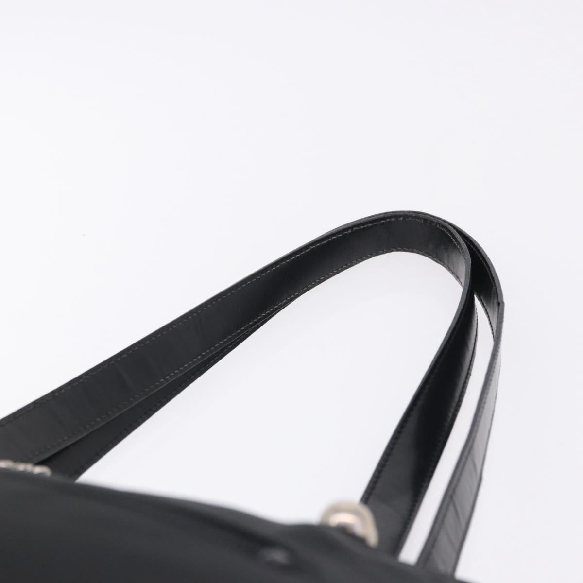 LOEWE Shoulder Bag Nylon Black Silver Auth bs36404