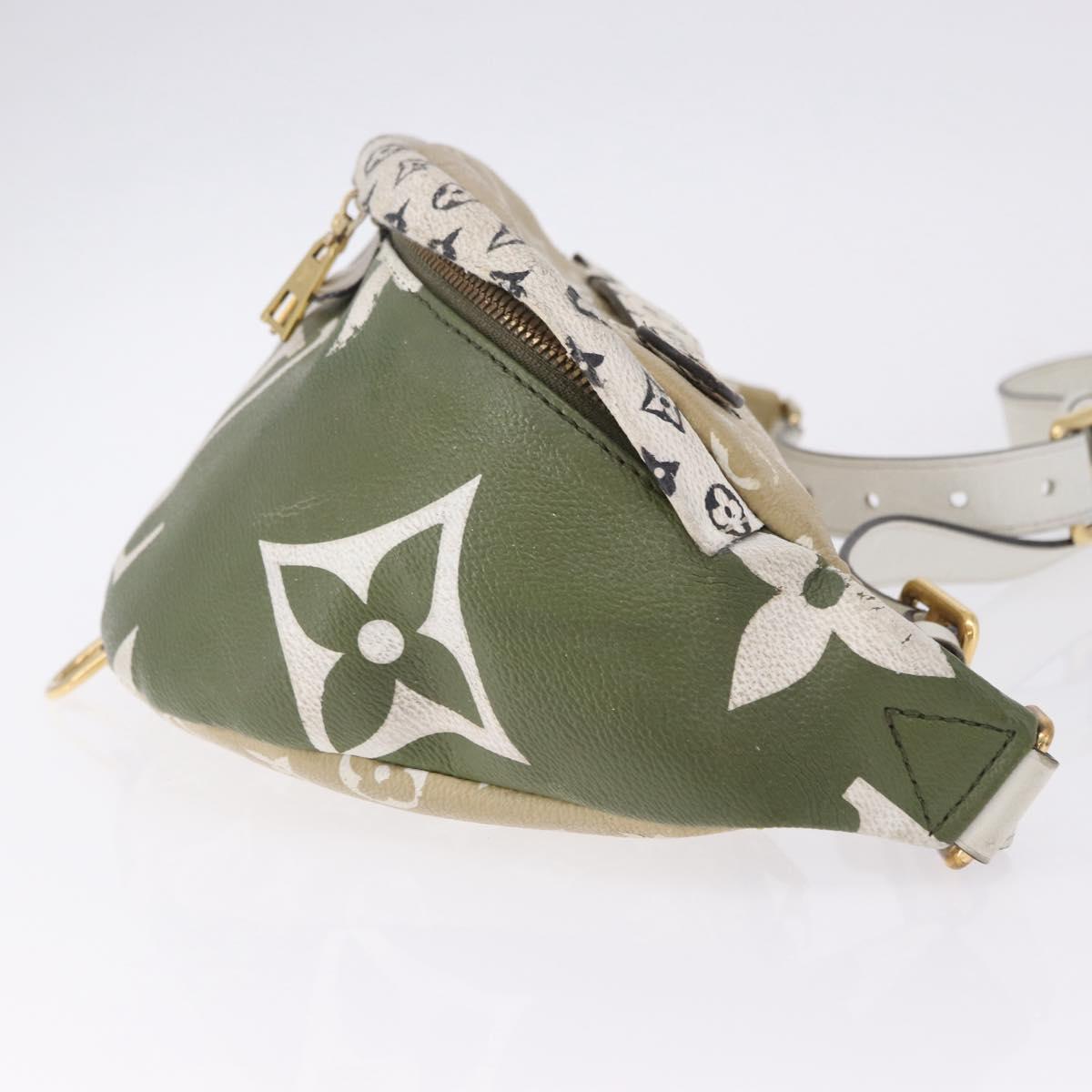 LOUIS VUITTON Monogram Giant Bum Bag Body Bag Khaki M44611 LV Auth bs36407