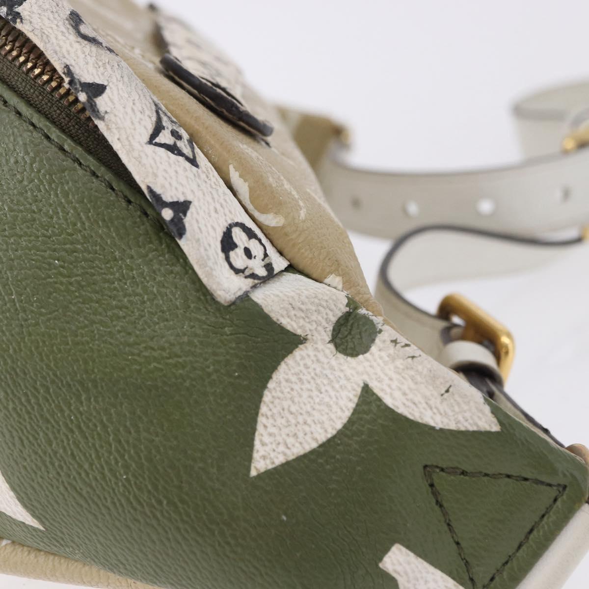 LOUIS VUITTON Monogram Giant Bum Bag Body Bag Khaki M44611 LV Auth bs36407