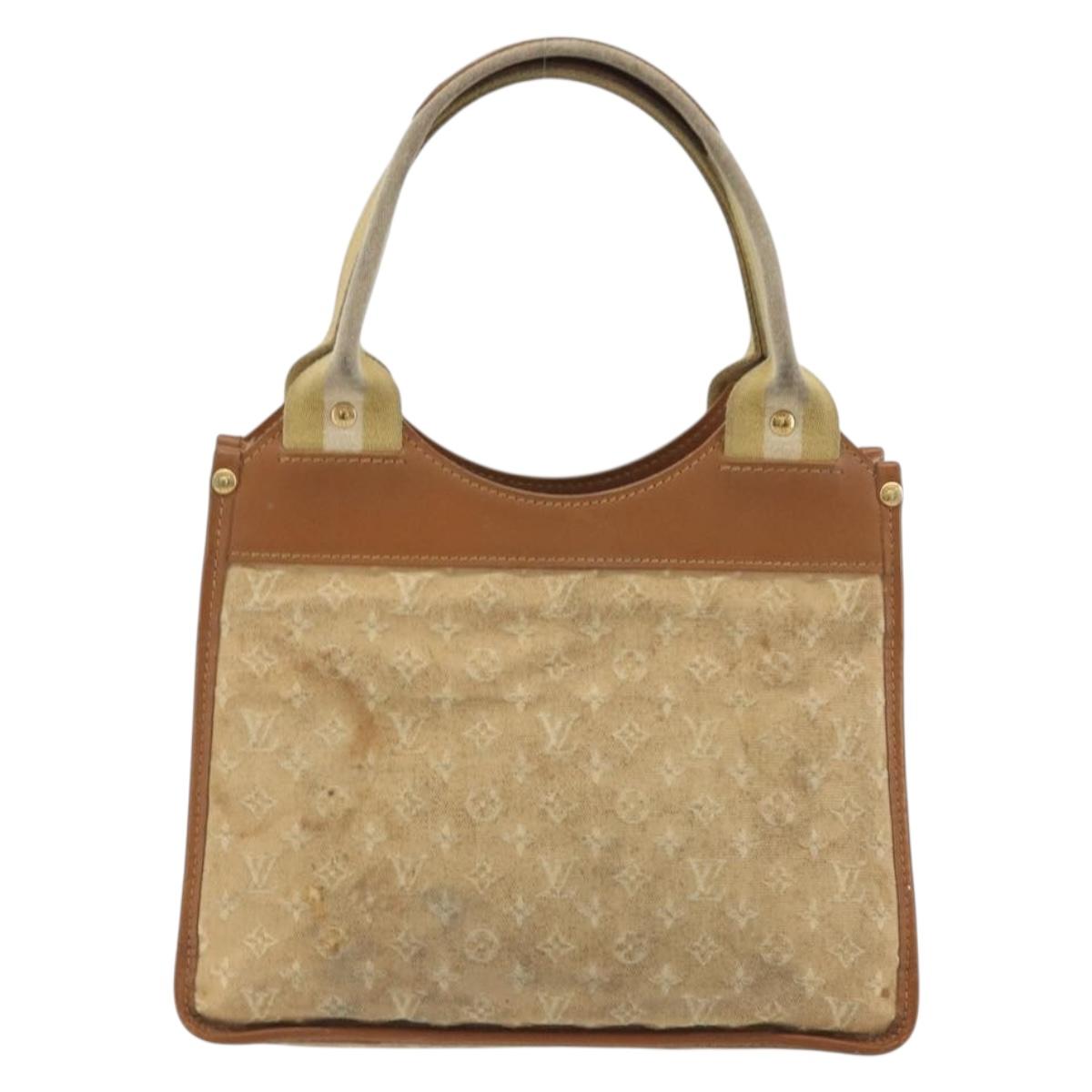 LOUIS VUITTON Monogram Mini Sac Catline Hand Bag Beige M92328 LV Auth bs36410