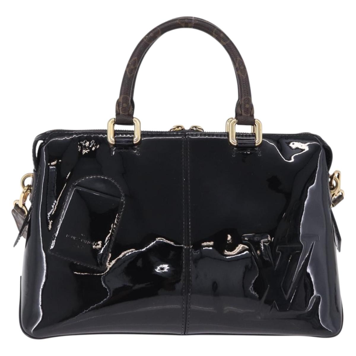LOUIS VUITTON Tote Miroir Hand Bag Patent 2way Black M54626 LV Auth bs36411