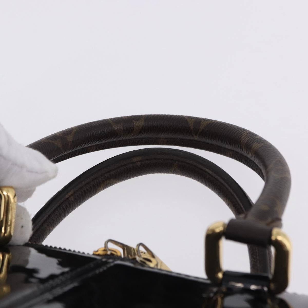 LOUIS VUITTON Tote Miroir Hand Bag Patent 2way Black M54626 LV Auth bs36411