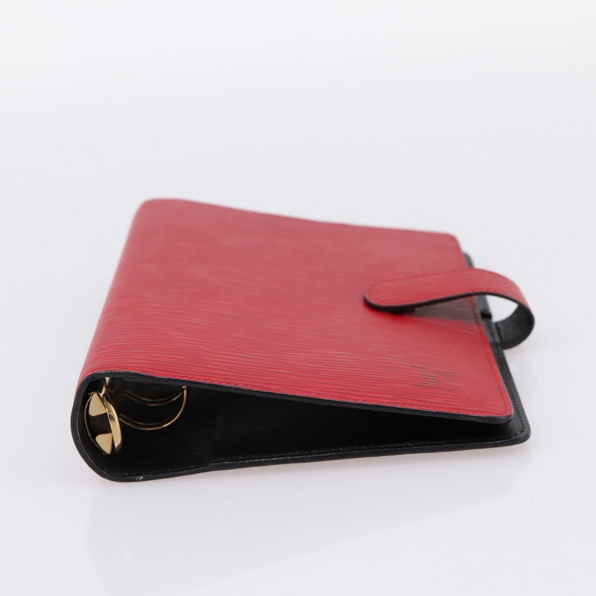 LOUIS VUITTON Epi Agenda MM Day Planner Cover Red R20047 LV Auth bs36417
