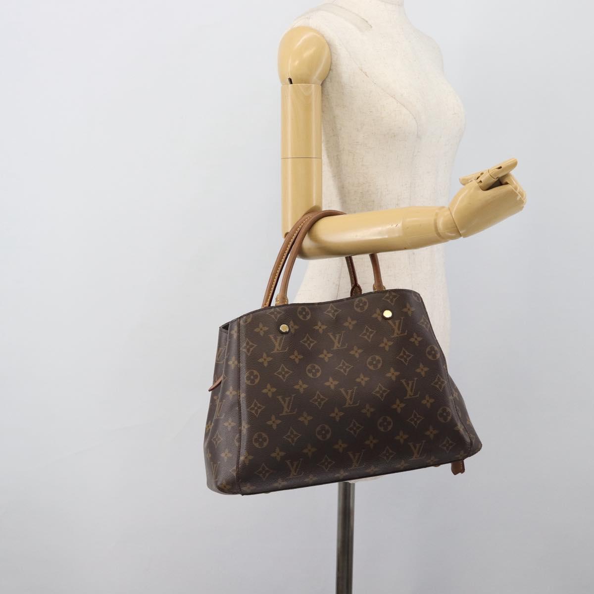 LOUIS VUITTON Monogram Montaigne MM Tote Bag M41056 LV Auth bs36419