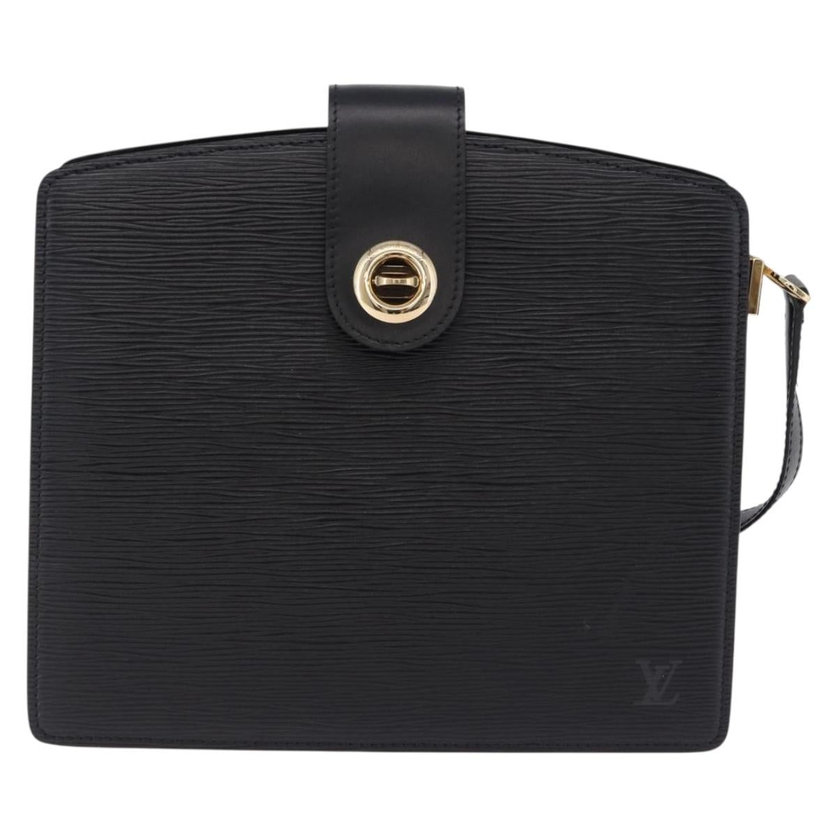 LOUIS VUITTON Epi Capuchin Shoulder Bag Black M52342 LV Auth bs36423