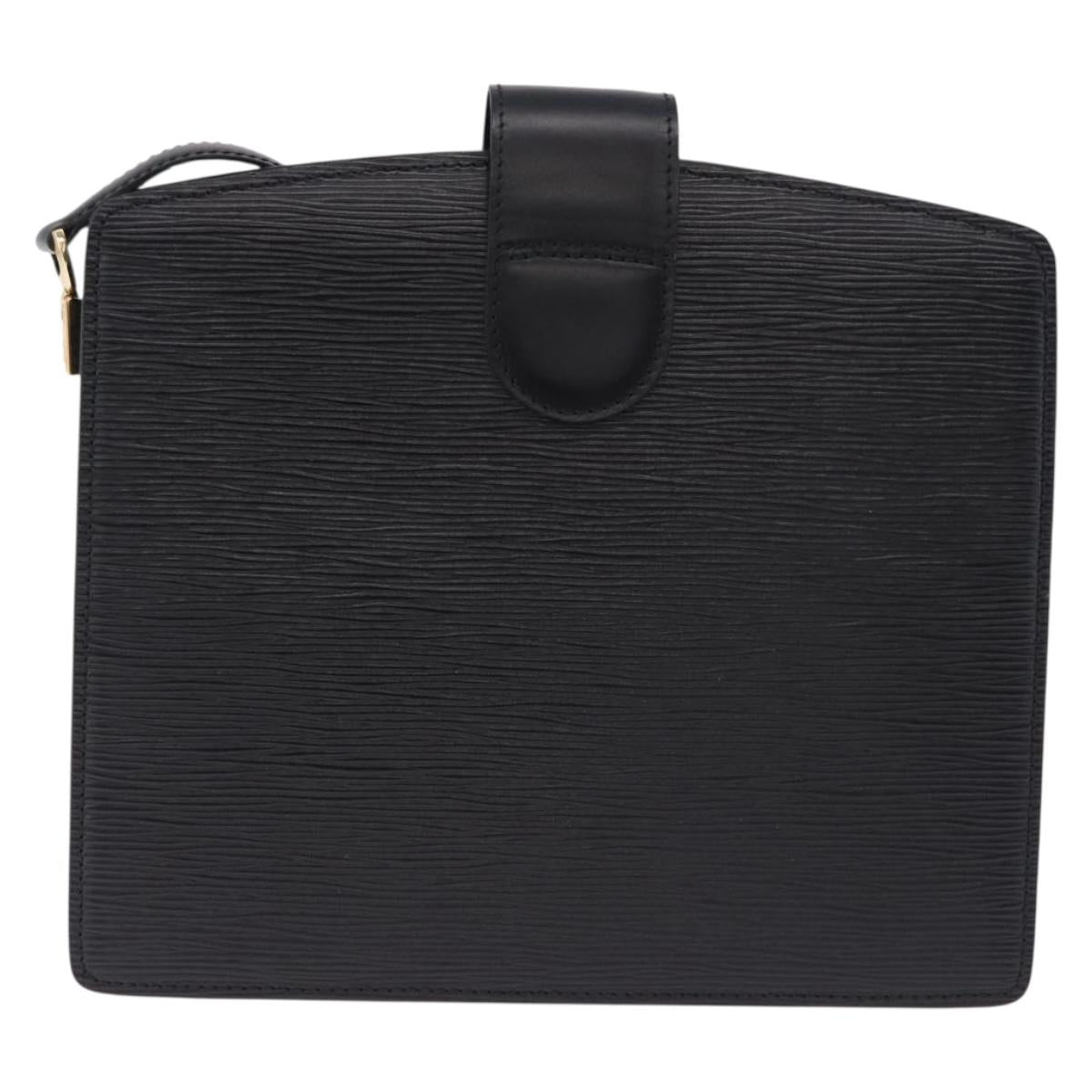 LOUIS VUITTON Epi Capuchin Shoulder Bag Black M52342 LV Auth bs36423