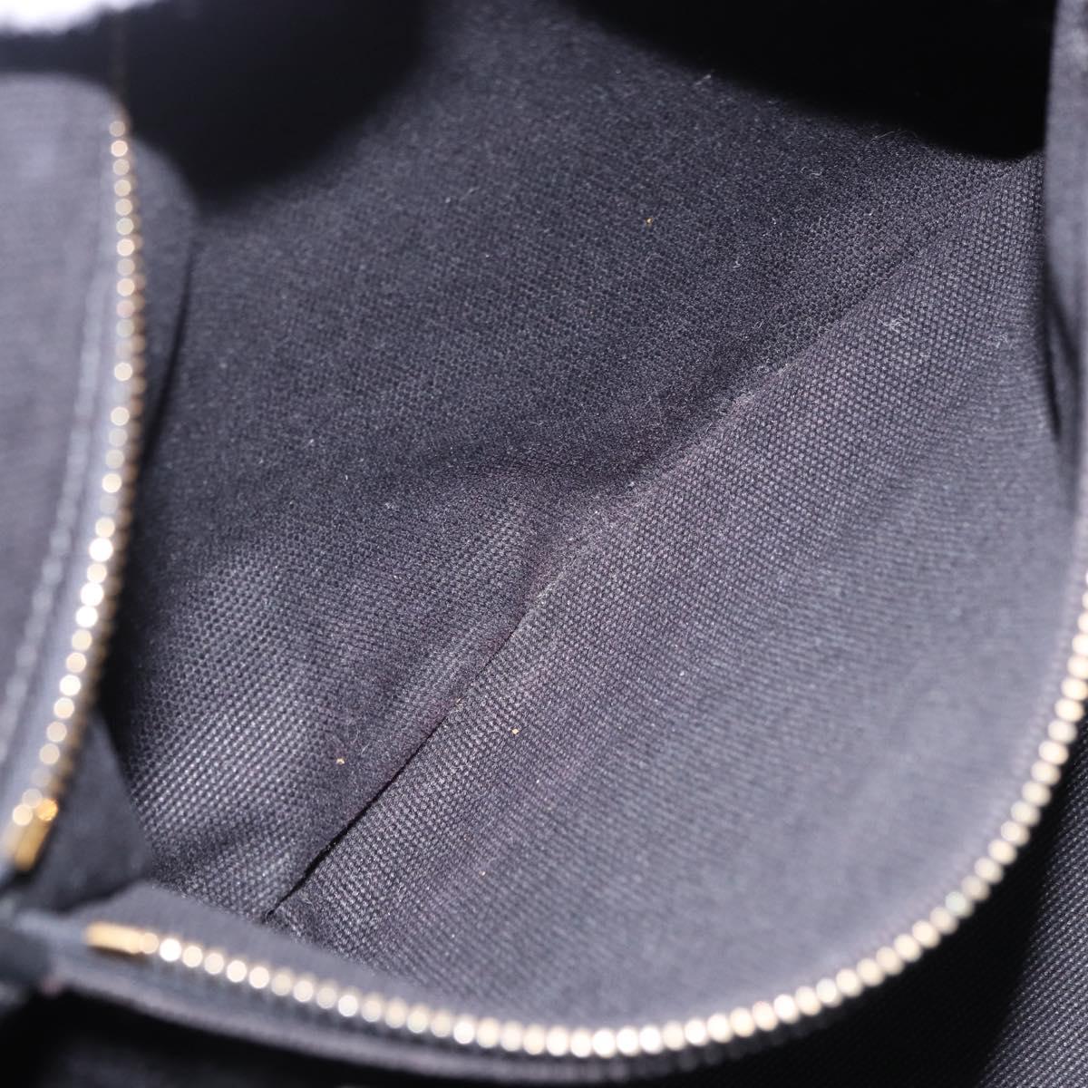 PRADA Canapa GM Tote Bag Canvas Black Gold Auth bs36427