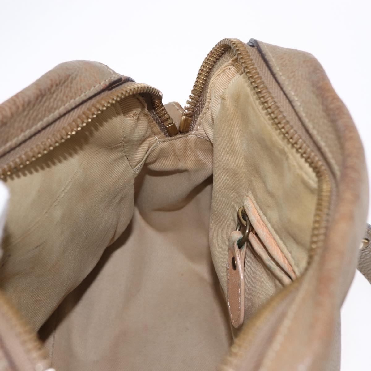Chloe Mercy Shoulder Bag Leather 2way Beige Gold Auth bs36433