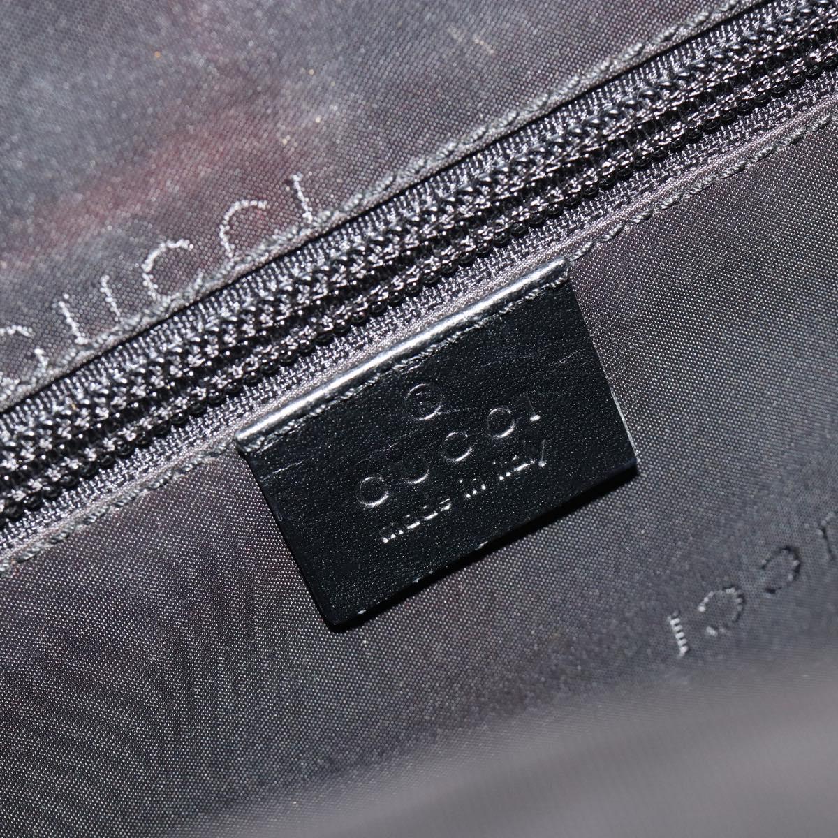 GUCCI Backpack Canvas Black Silver 019 0353 Auth bs36440