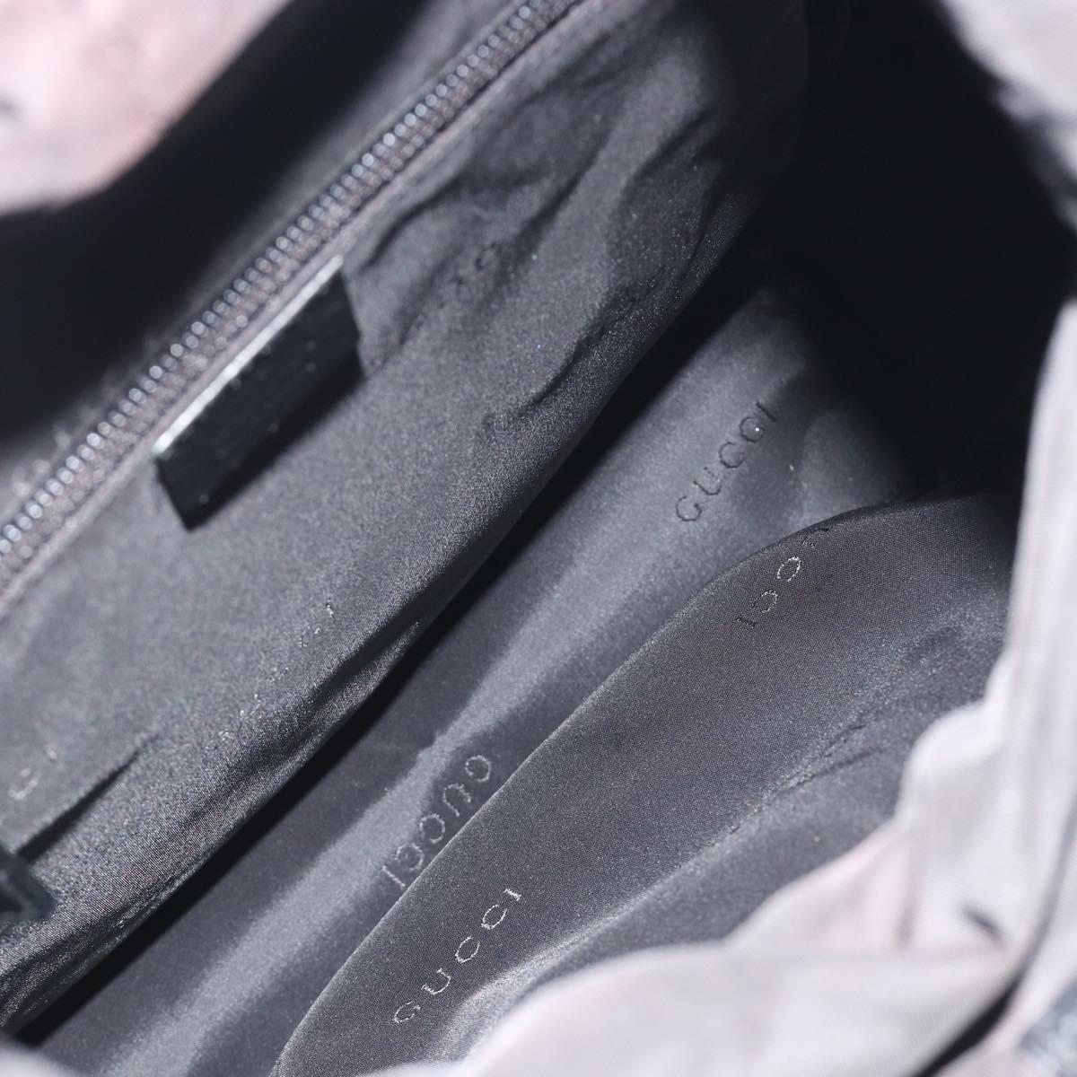 GUCCI Backpack Canvas Black Silver 019 0353 Auth bs36440