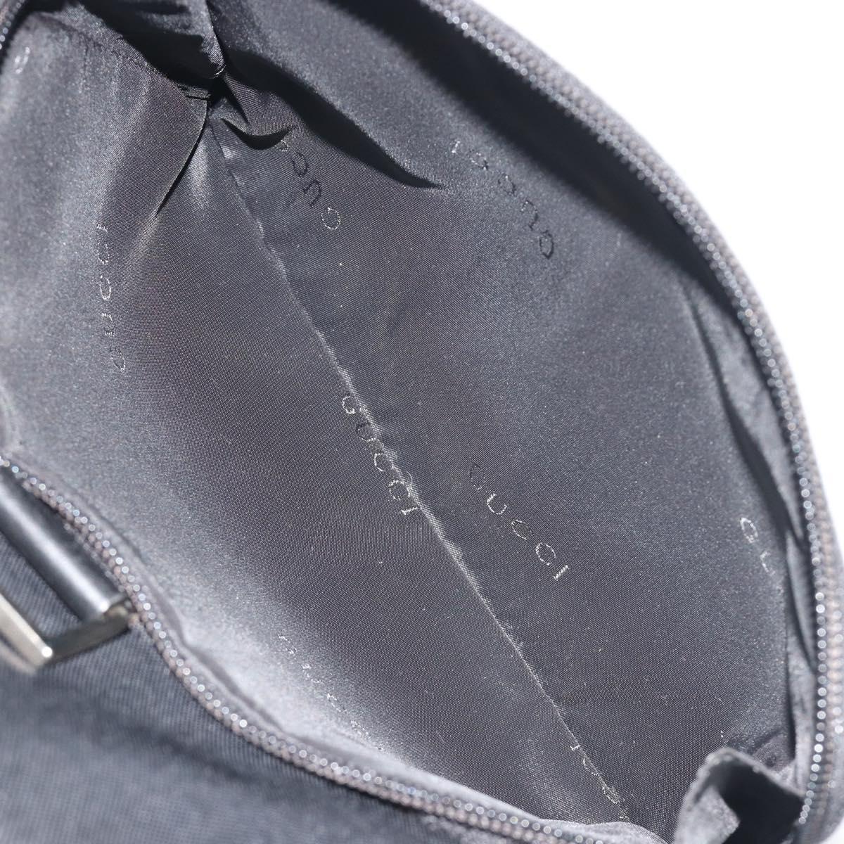 GUCCI Backpack Canvas Black Silver 019 0353 Auth bs36440