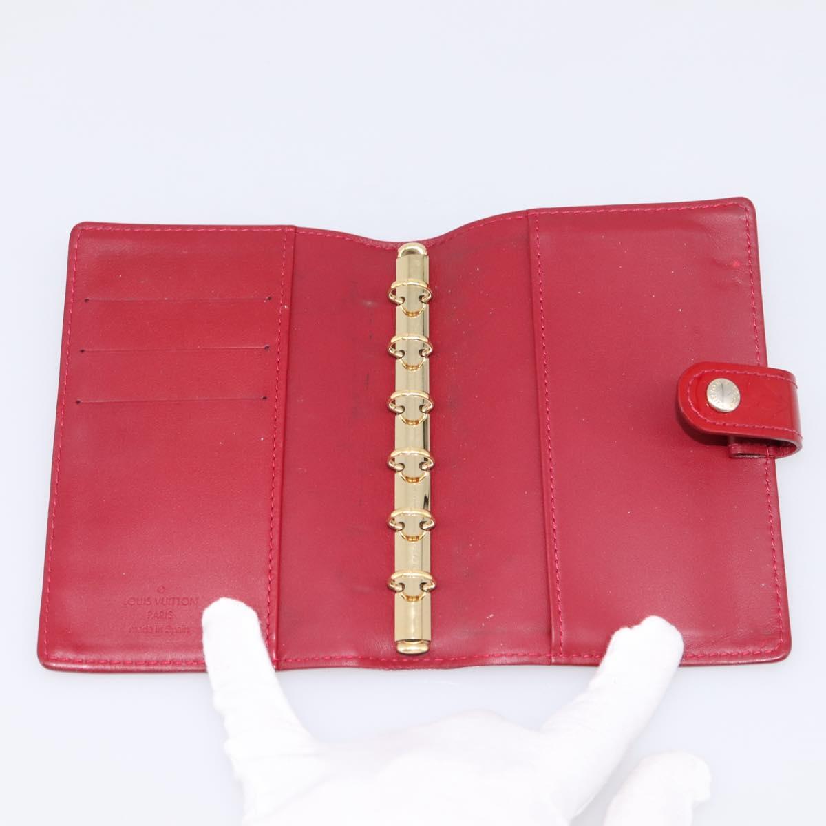LOUIS VUITTON Monogram Vernis Agenda PM Pomme D'amour R21016 LV Auth bs36443